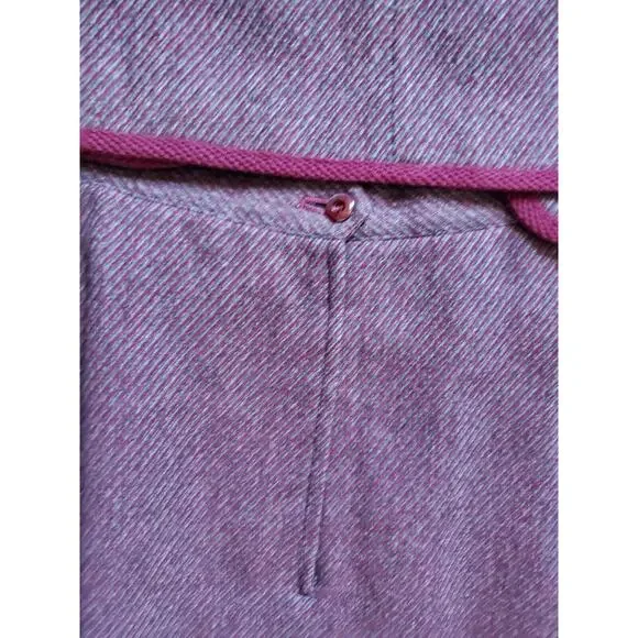 Cymbal Japan Vintage Wool Maroon/Purple 2-pc Skirt and Jacket Set, Size Small